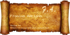Fronius Adrienn névjegykártya